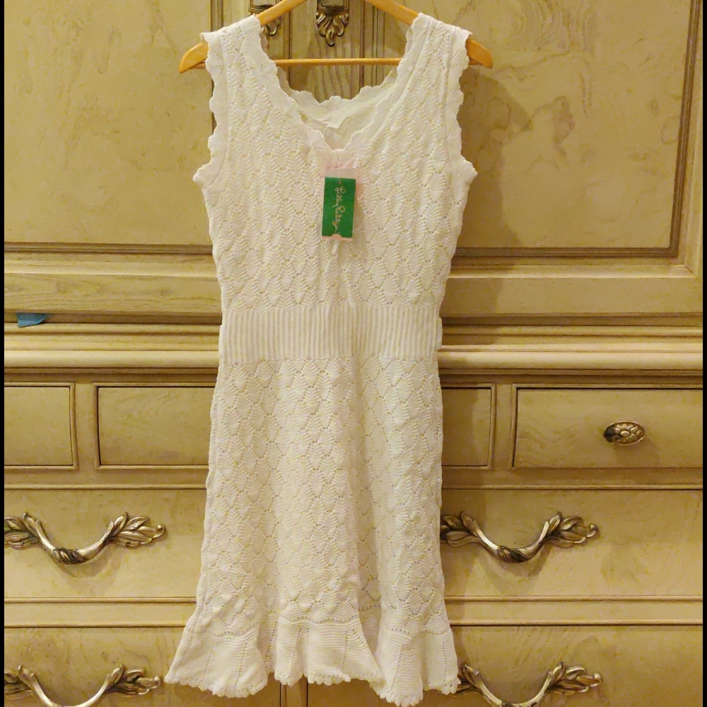 Lilly Pulitzer Villa Sweater Dress Resort White